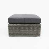 Amani Small Storage Ottoman - Grey Storm — side view