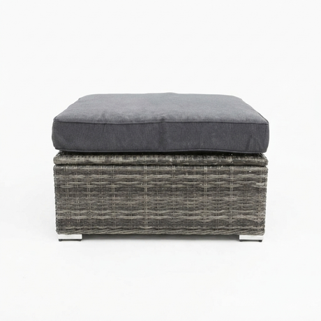 Amani Small Storage Ottoman - Grey Storm — side view