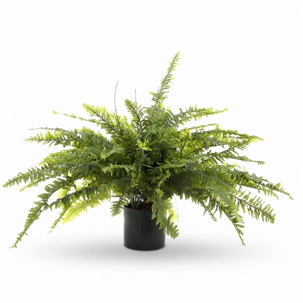 Boston Fern - Artificial Plant (80cm) — side view