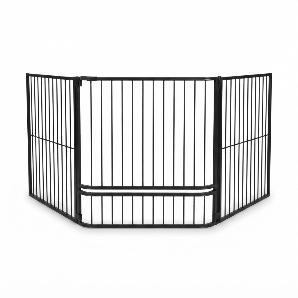 Child Guard for Corner Woodheaters — side view
