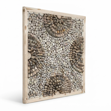 Teak Wall Art Square - Tanaman — side view