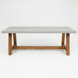 Charlotte 240cm Polystone Dining Table — side view