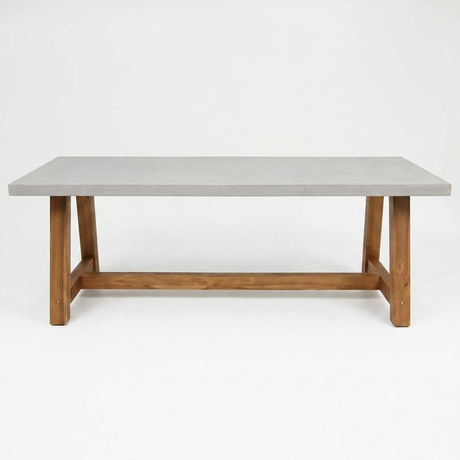 Charlotte 240cm Polystone Dining Table — side view