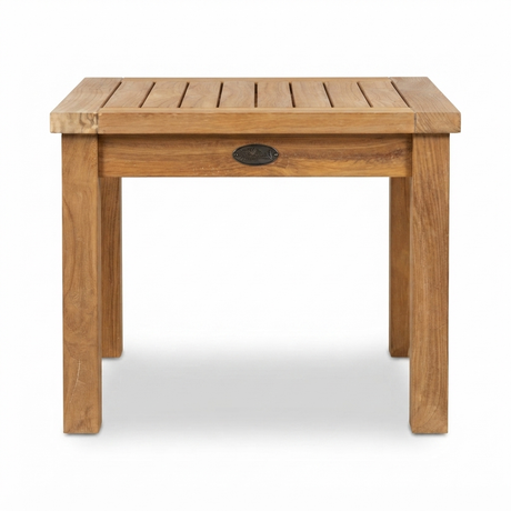Teak 50 x 50 Coffee Table — side view