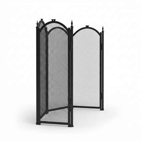 Fire Screen for Woodheaters - 4 Fold — side view