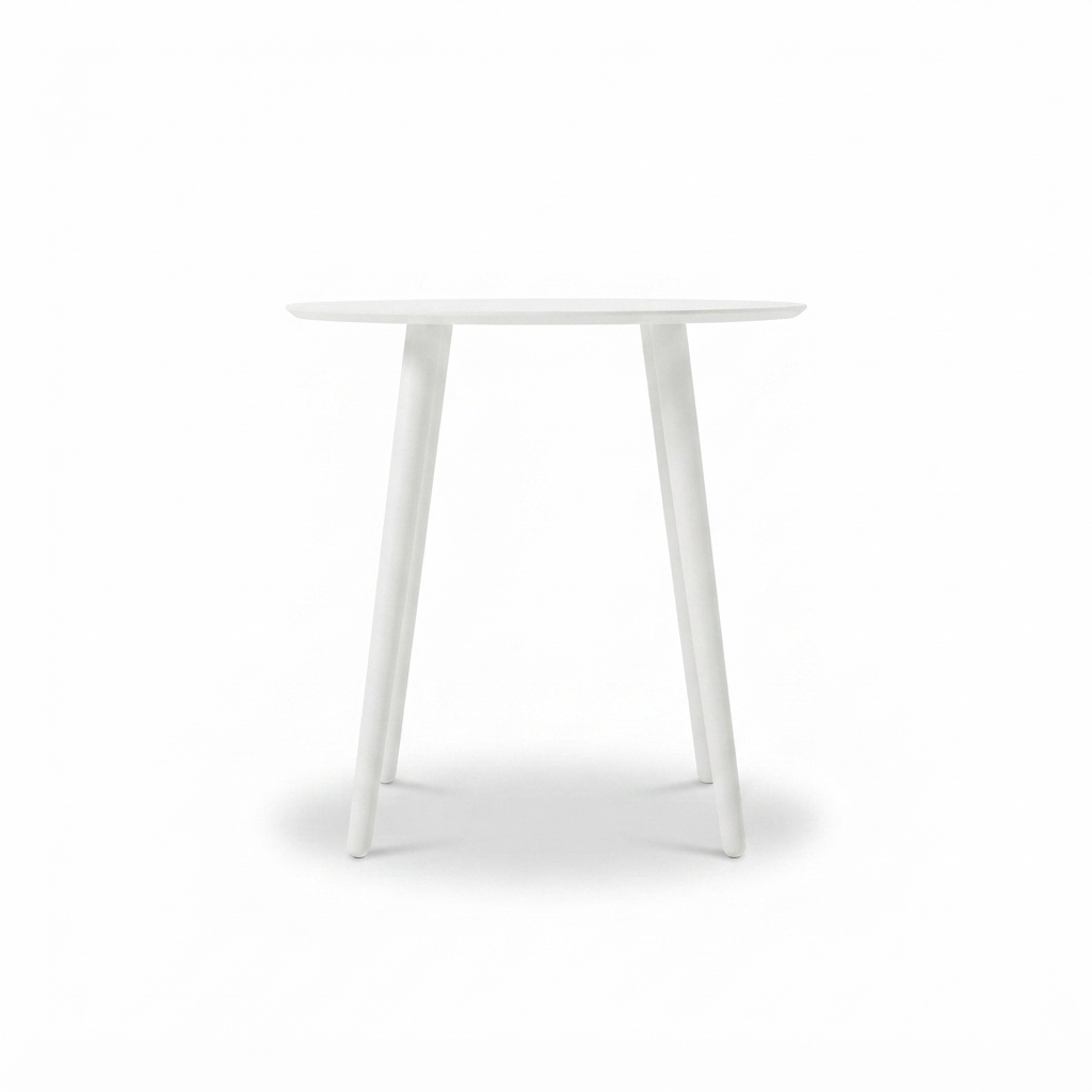 Syros Side Table - White — side view