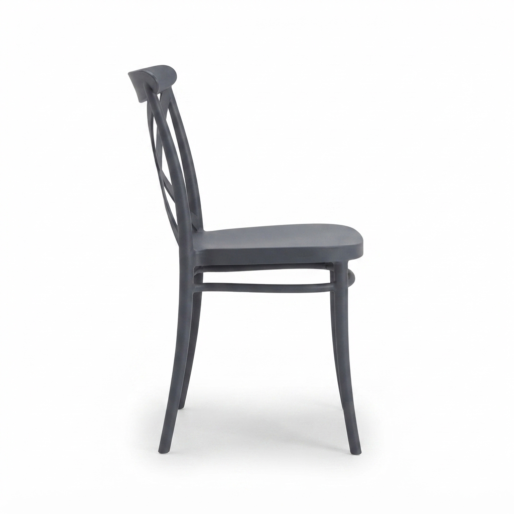 Cross-Back Chair — side view