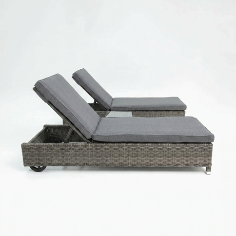 Amani 3pc Sunlounge Setting - Grey Storm — side view