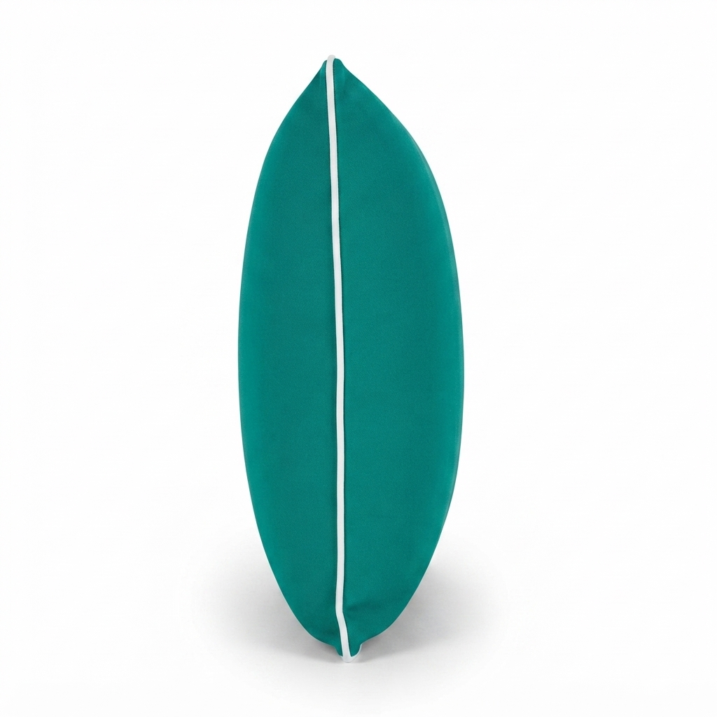 Teal Green 45x45 Outdoor Cushion — side view