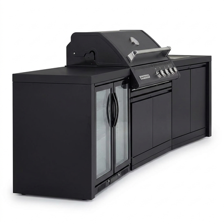 Crossray Xplor Bas BBQ Outdoor Kitchen GD4KB-06 - Black — side view