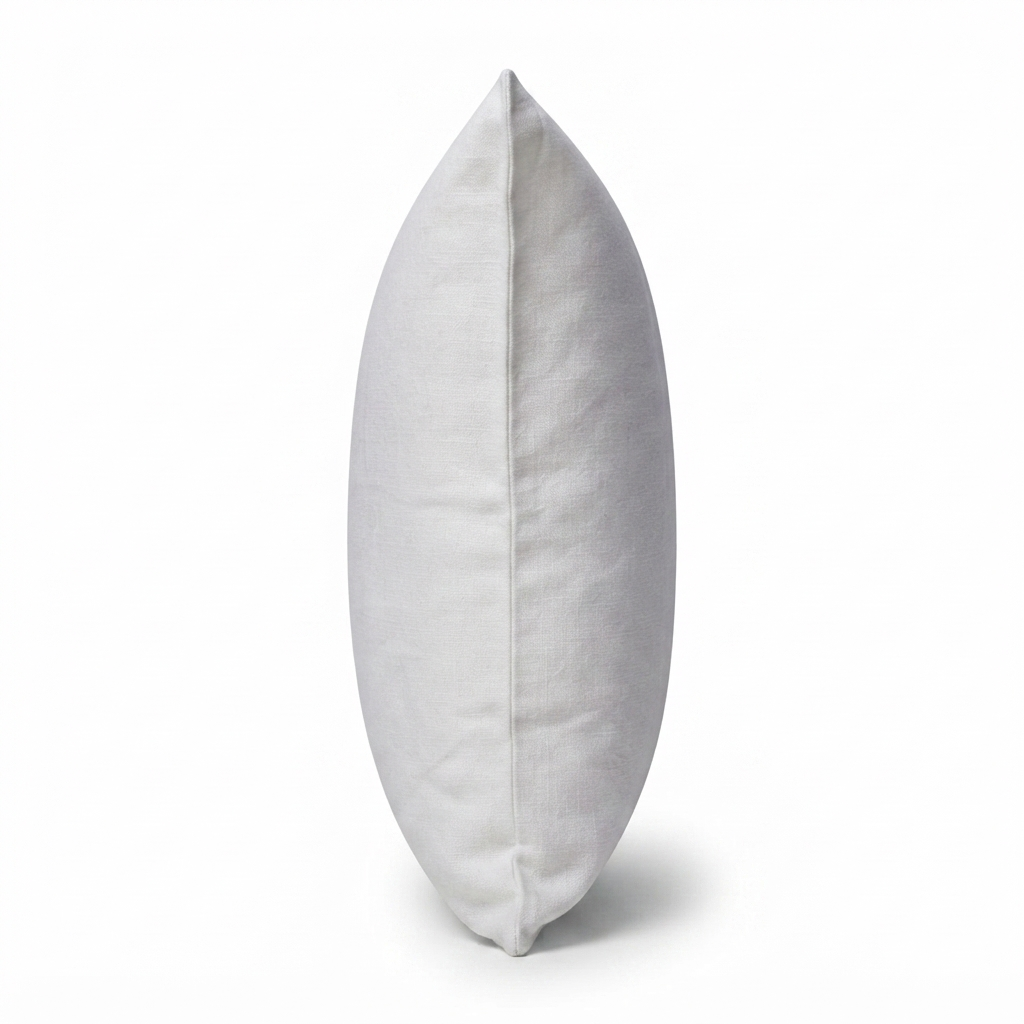 Linen White - Indoor Cushion (50 x 50) — side view