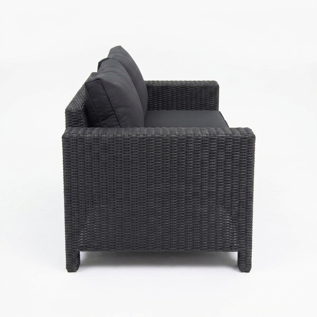 Banksia 2 Seat Sofa - Black Charcoal — side view