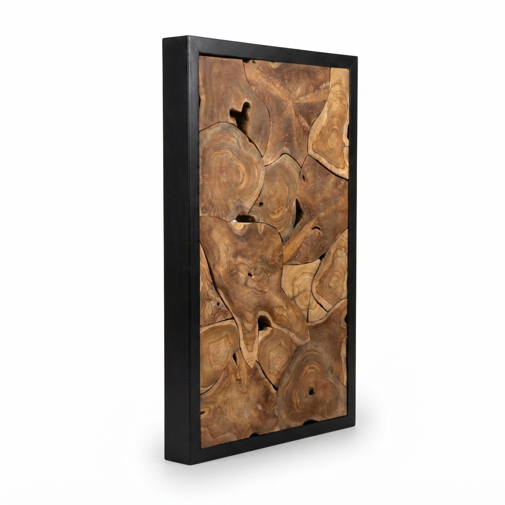Teak Wall Art -Cantik — side view