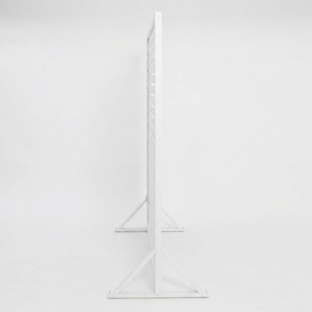 Privacy Screen 180cm x 183cm - White — side view
