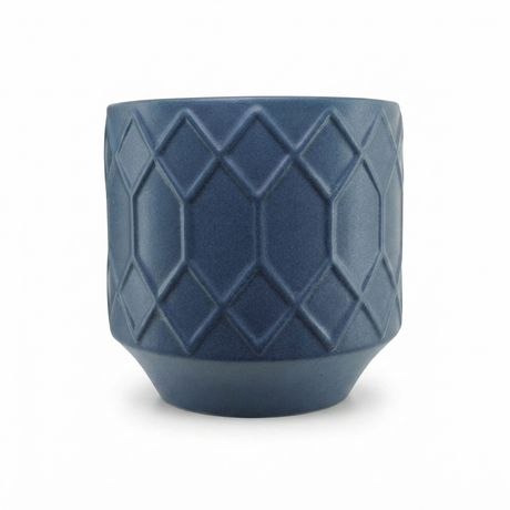 Izel Planter 12 x 12 Navy — side view