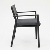 Dallas Dining Chair - Black — side view