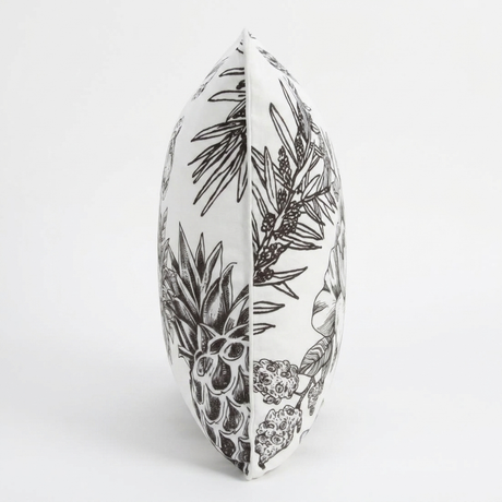 Tropical Black 45x45cm Outdoor Cushion — side view