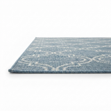 Jinju Blue Trellis Polypropylene - Outdoor Rug — side view