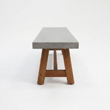 Charlotte 240cm Polystone Bench — side view