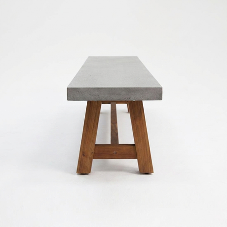 Charlotte 240cm Polystone Bench — side view