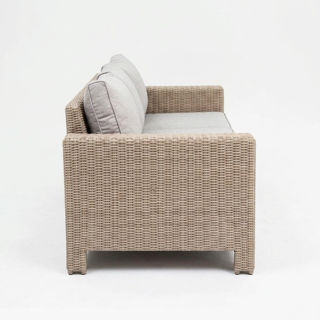Banksia 3 Seat Sofa - Driftwood Stone — side view