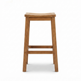 Teak Bar Stool — side view