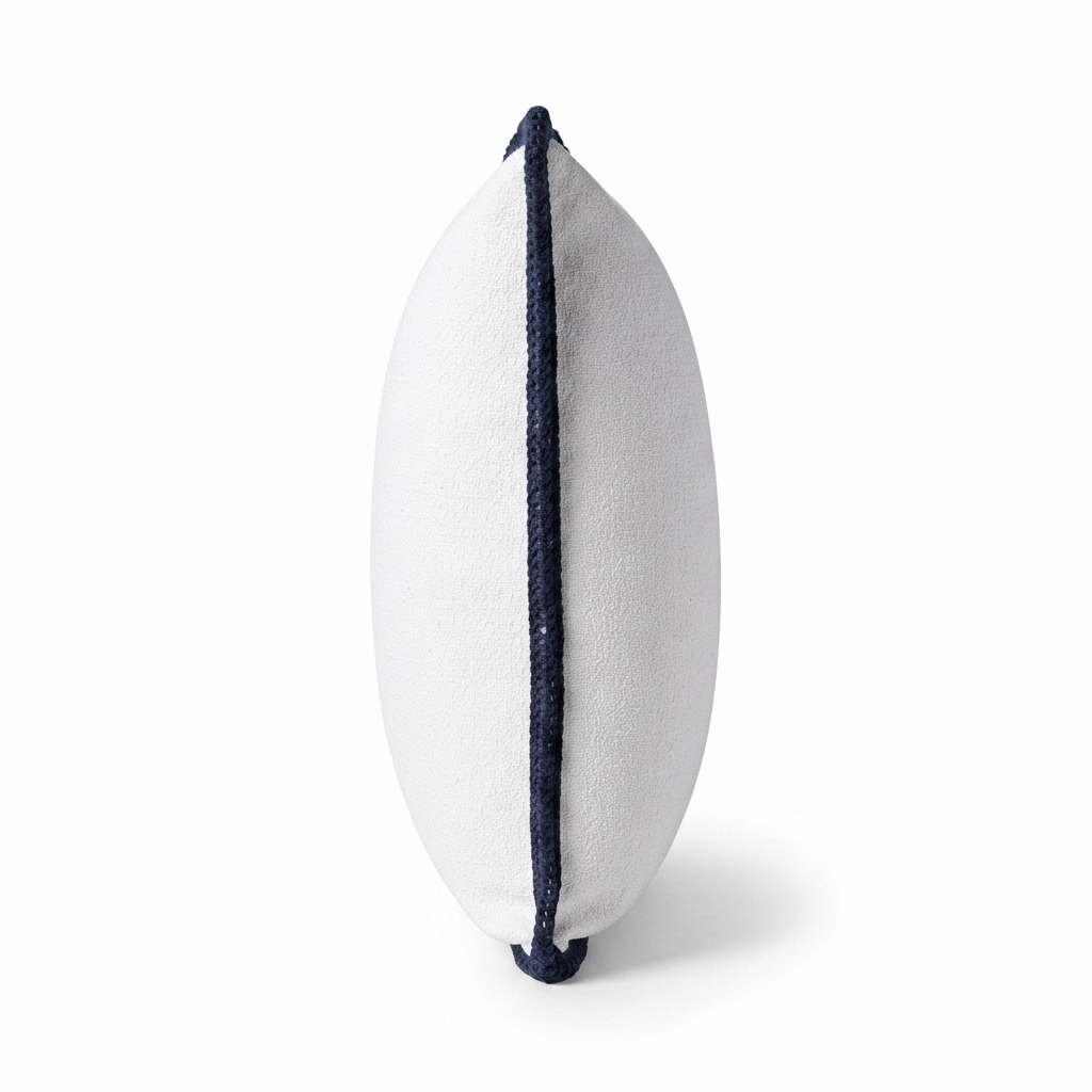 Santorini Blanc - Indoor Cushion (50 x 50) — side view