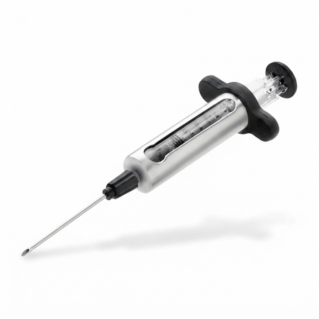 Stainless Steel Marinate Injector — side view