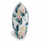 Wild Lemon White 45x45cm Outdoor Cushion — side view