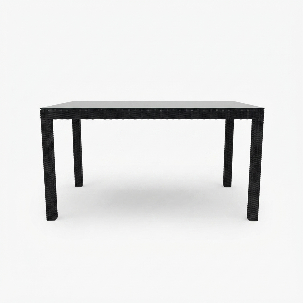 Amani 160cm Dining Table - Black — side view