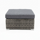 Amani Large Storage Ottoman - Grey Storm — side view