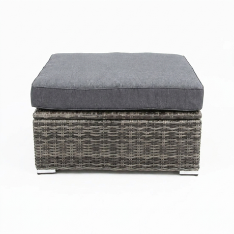 Amani Large Storage Ottoman - Grey Storm — side view