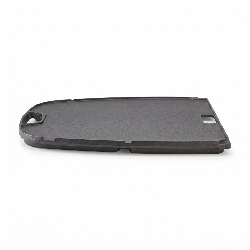 Travel Q Range Cast Iron Reversible Griddle Plate — side view