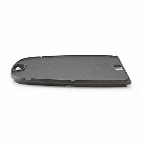 Travel Q Range Cast Iron Reversible Griddle Plate — side view