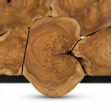 Teak Wall Art -Cantik — detail close-up