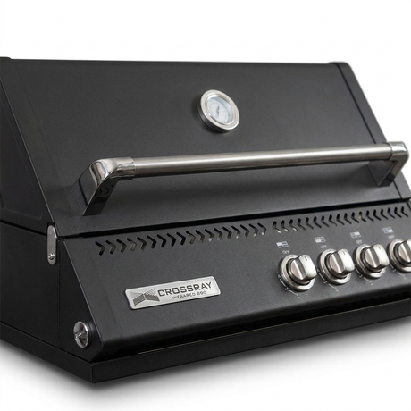 Crossray Xplor 4 Burner In-Built BBQ TCX4FL-B - Black — detail close-up