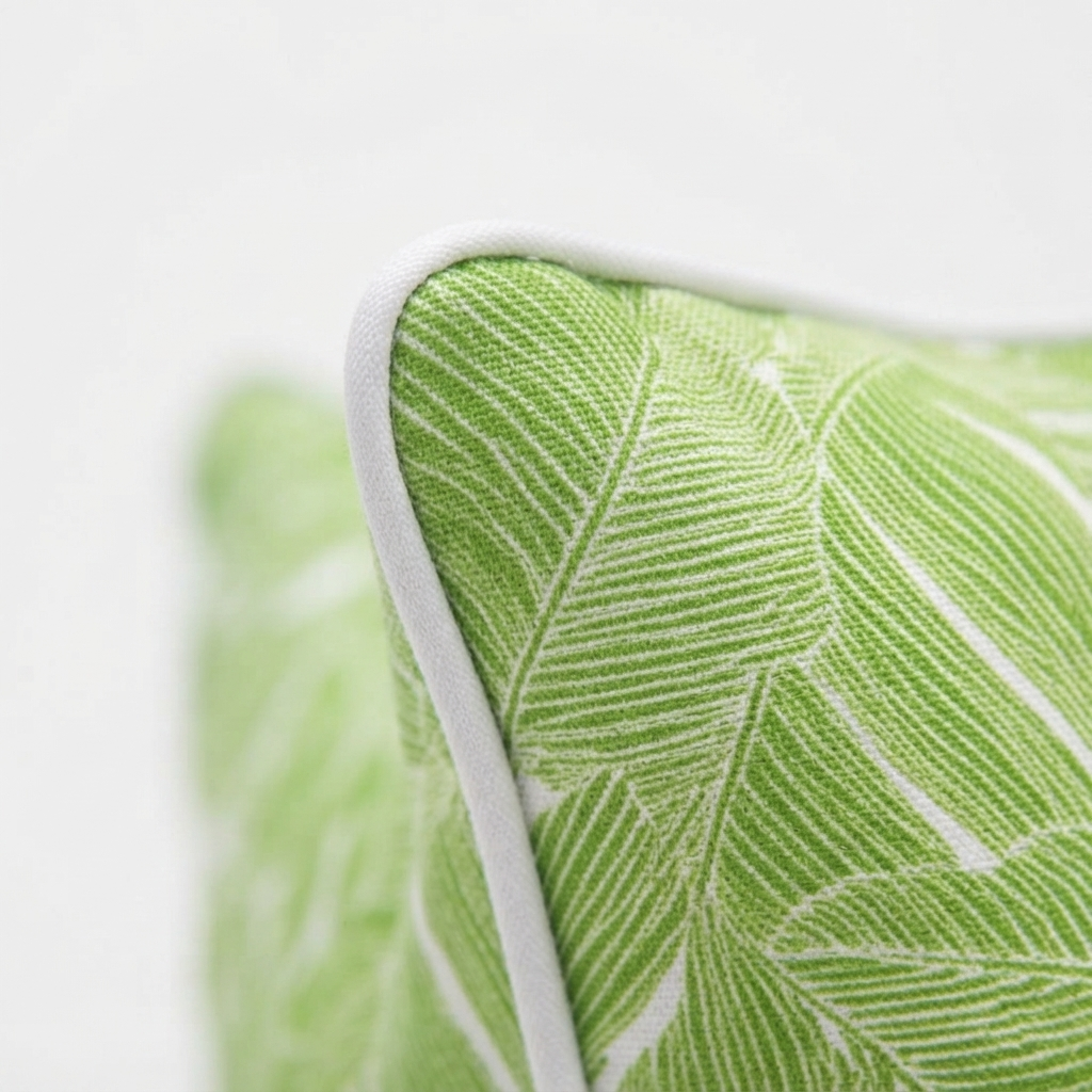 Bay Palm Outdoor Cushion 45x45cm — detail close-up