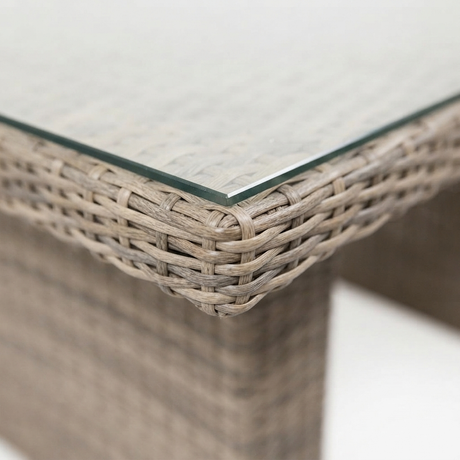 Amani Lounge Dining Table - Driftwood — detail close-up