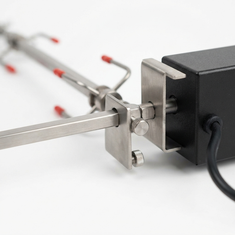 Crossray Rotisserie Kit for 4 Burner BBQ — detail close-up