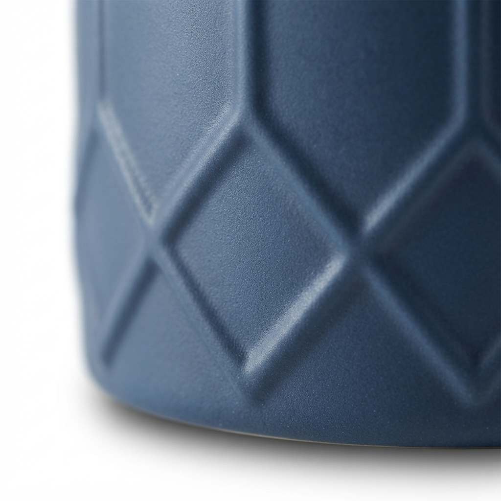 Izel Planter 12 x 12 Navy — detail close-up