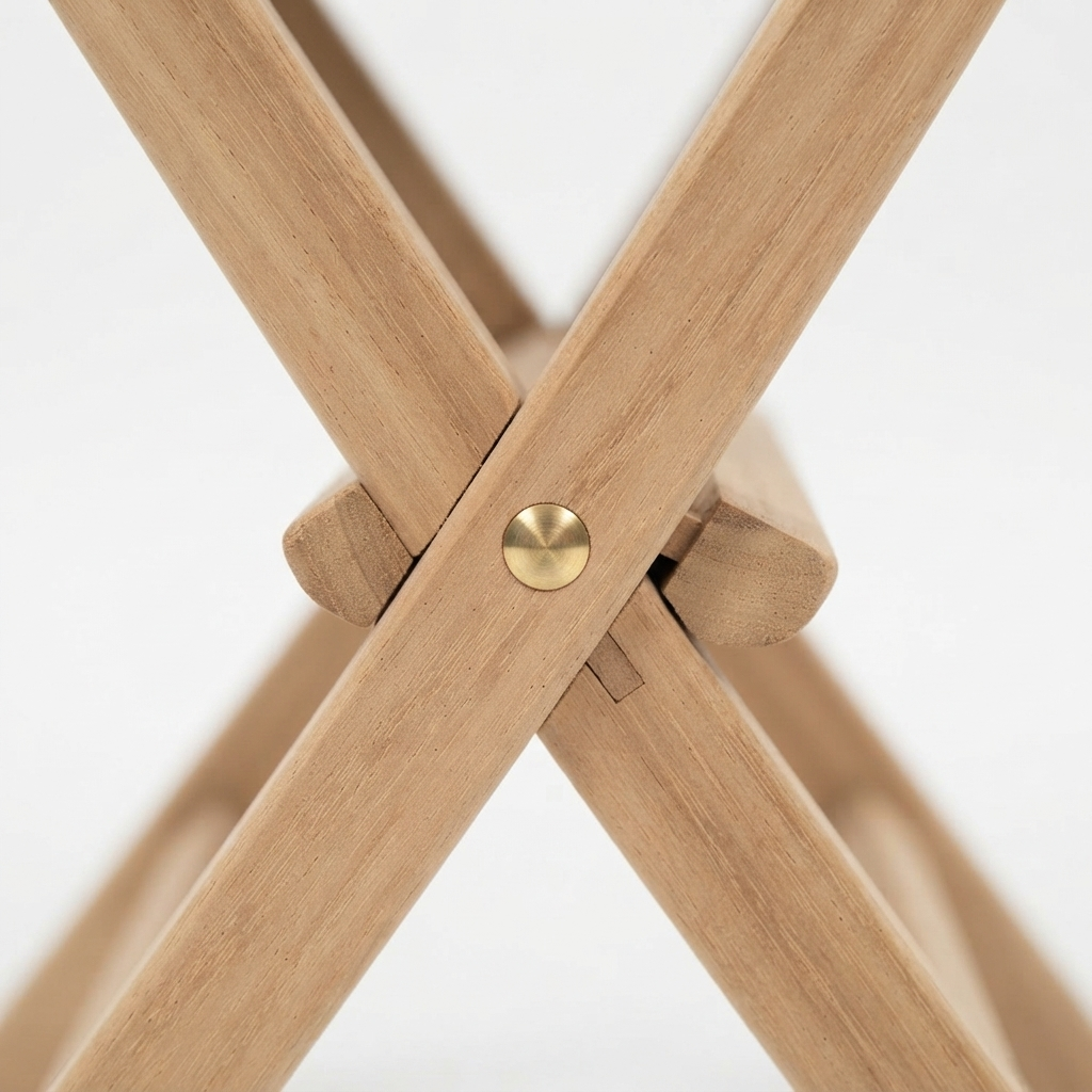 Teak Folding Chair — detail close-up