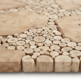 Teak Wall Art Square - Dreamland — detail close-up