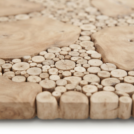 Teak Wall Art Square - Dreamland — detail close-up