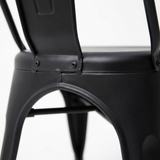 Paris Tolix Chair - Black — detail close-up