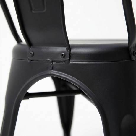 Paris Tolix Chair - Black — detail close-up
