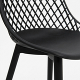 Persia Dining Chair - Black — detail close-up