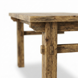 Rustic Teak Console Table — detail close-up