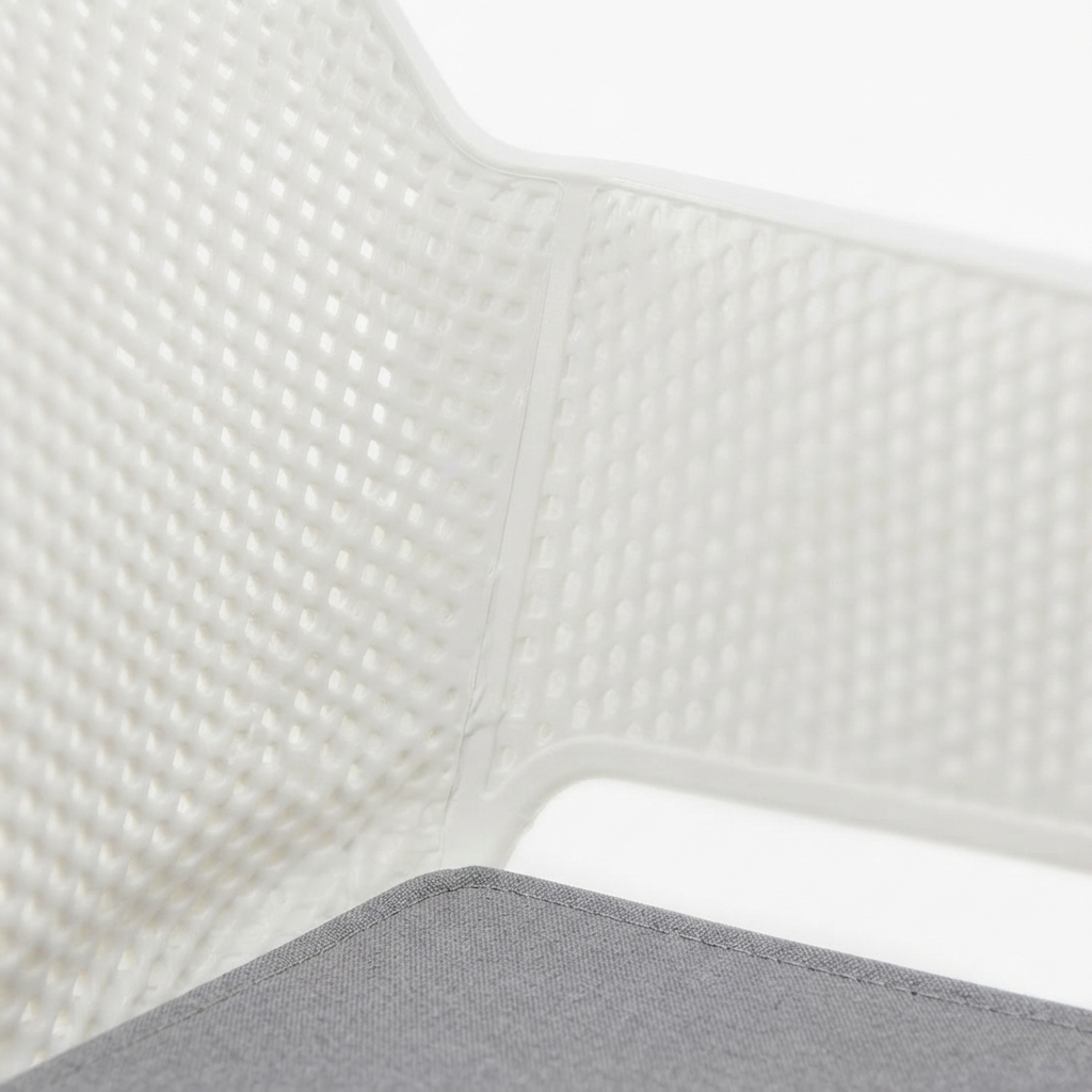 Bailey Dining Armchair - White — detail close-up