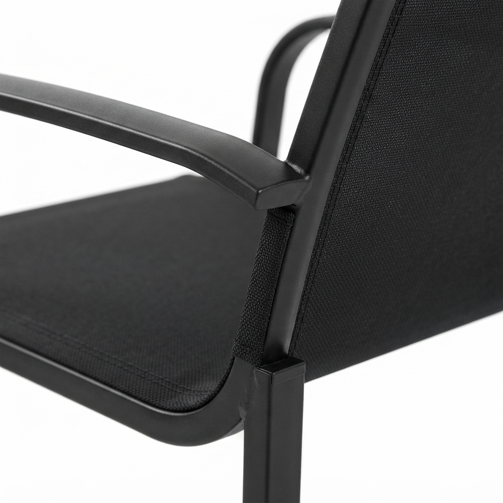Pandora Black Sling Chair — detail close-up