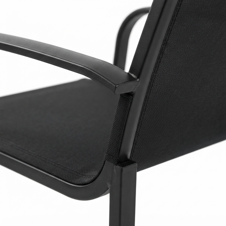 Pandora Black Sling Chair — detail close-up